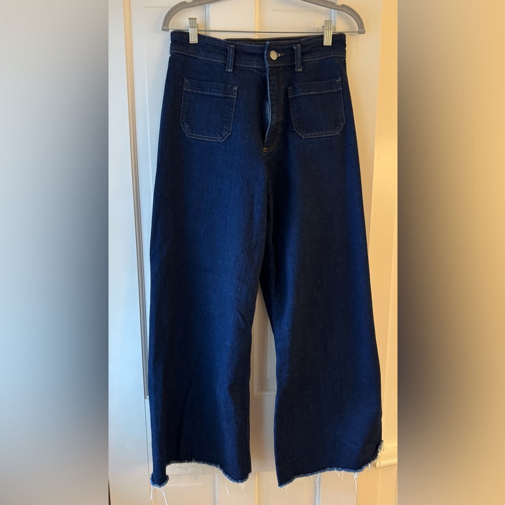 Zara ZW Collection High Waist Marine Straight Pocket Jean - Picture 2 of 4